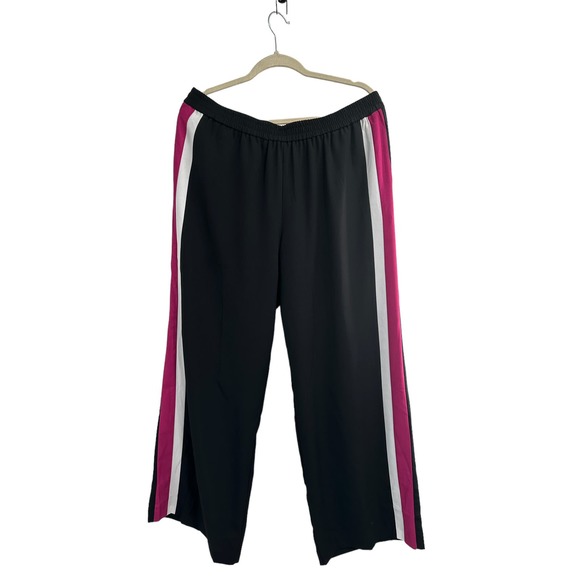 NWT Bar III Women's Deep Black‎ Striped Casual Sweatpants XXL - Picture 1 of 7